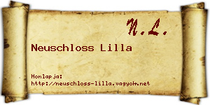 Neuschloss Lilla névjegykártya