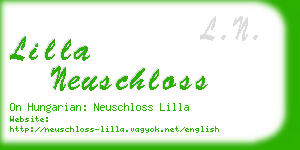 lilla neuschloss business card